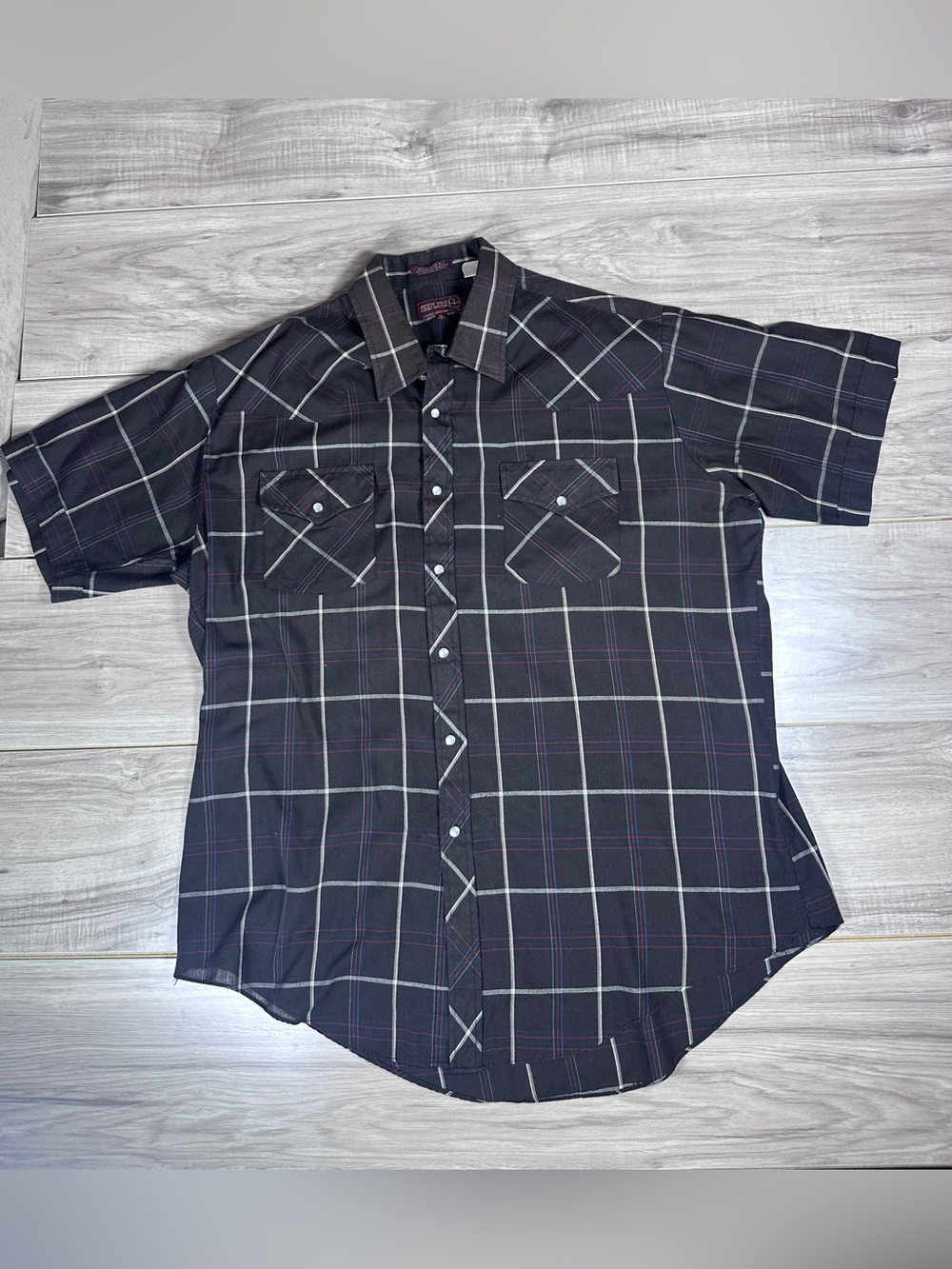 Sheplers Western Shirt Men  Pearl Snap Short Sleeve Cowboy Rodeo